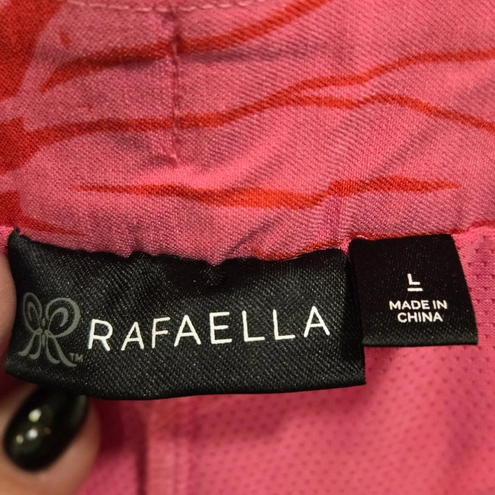 Rafaella Palm Leaf Skort Women Size Large Tropical Athletic Tennis Coastal Golf‎